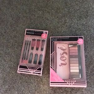 Lip stick, lip pencils, lip gloss, eyeshadow